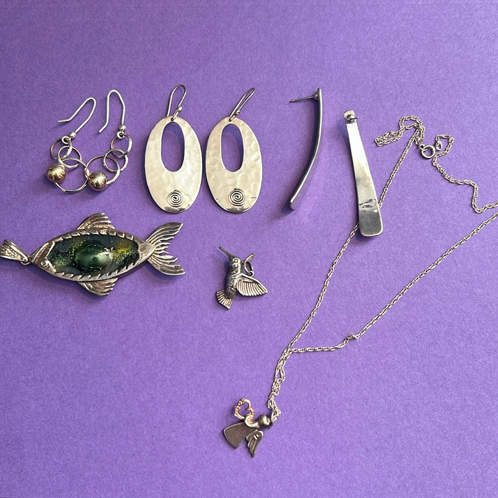 Lot of Sterling Silver Jewlery
